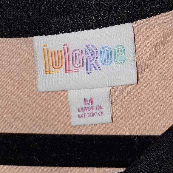 Kitty Top by LulaRoe, size Medium, peach with black trim, Never worn - Picture 4 of 5
